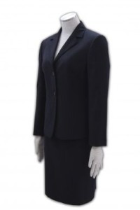 BS233 自製工作服西裝 豎紋套裙 來版訂製 大碼套裙西服 西服批發商